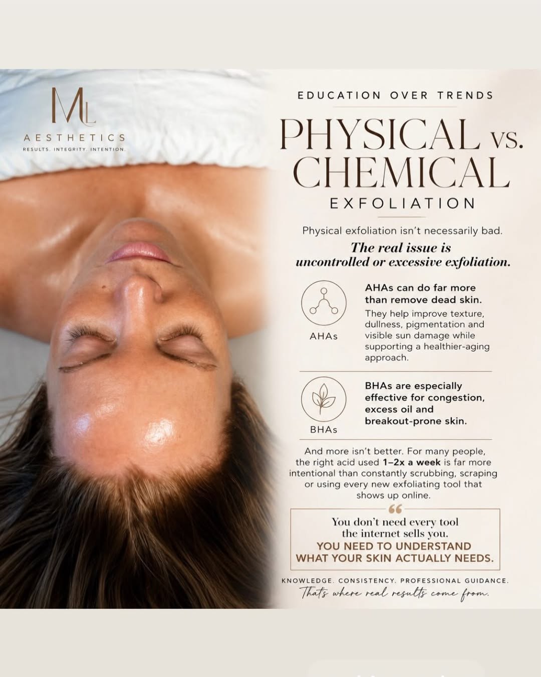 MLAesthetics Education Over Trends physical versus chemical exfoliation guide