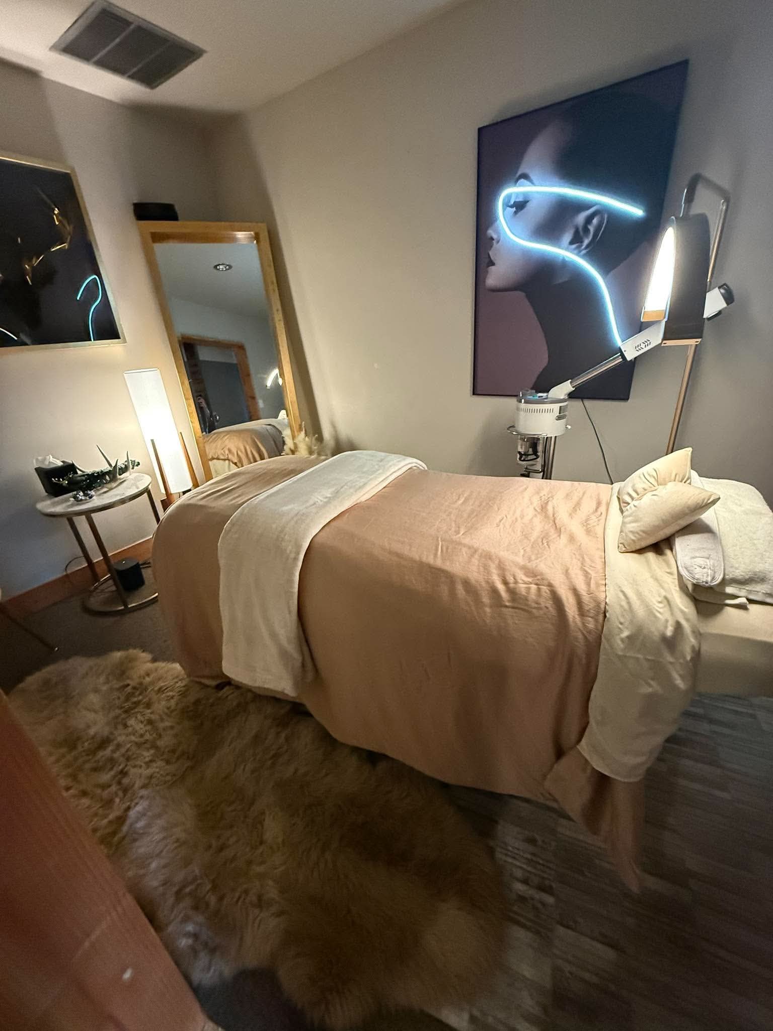 Treatment room at MLAesthetics in Bend, Oregon